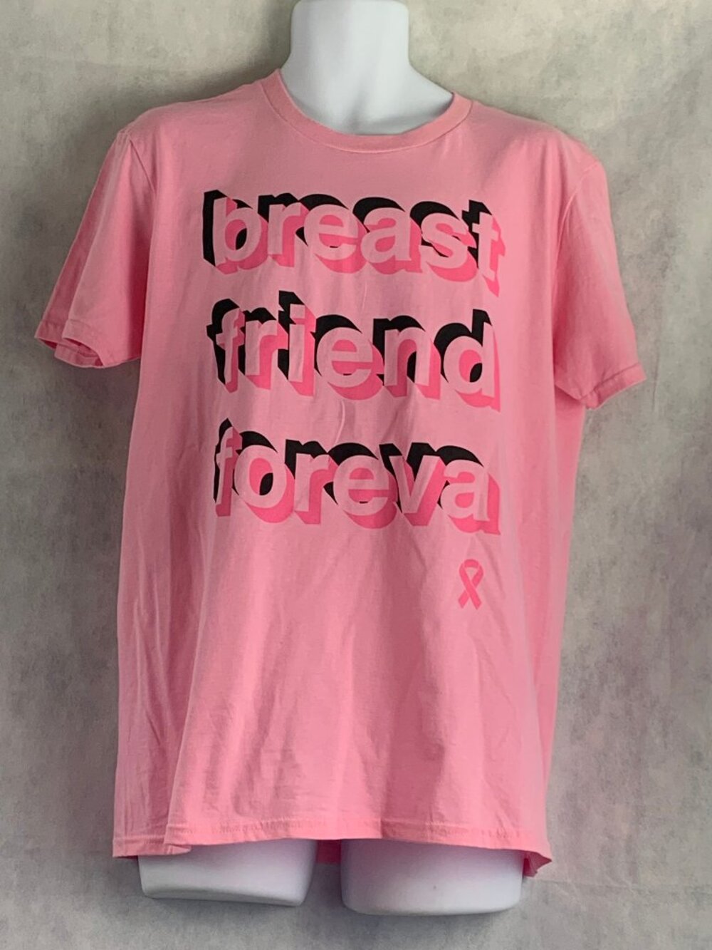 Jem Men's Breast Cancer Awareness Cotton Graphic T-Shirt, Soft Pink, Large